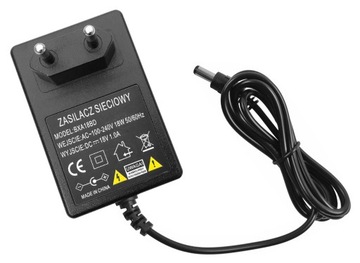 Zasilacz sieciowy 18V 18W 1A wtyk 2,1/5,5 led, rtv