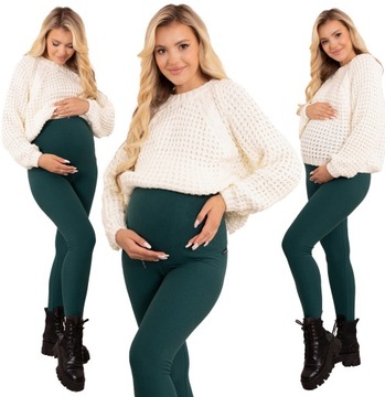 LEGGINSY CIĄŻOWE OCIEPLANE ZIMA GRUBE GETRY 6XL