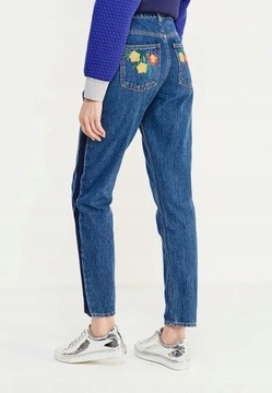 DESIGUAL spodnie exotic jeans hafty KWIATY 25 -80%