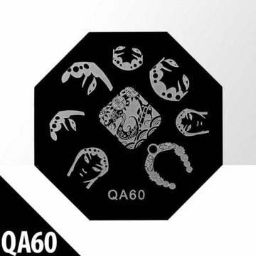 BLASZKA PŁYTKA WZORKI DO PAZNOKCI STAMPING QA60