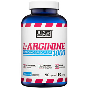 Uns L-Arginine 1000 90caps ARGININA ORNITYNA REGENERACJA TKANEK GOJENIE RAN