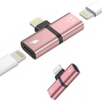 ADAPTER PRZEJŚCIÓWKA LIGHTNING 2w1 DO IPHONE IPAD