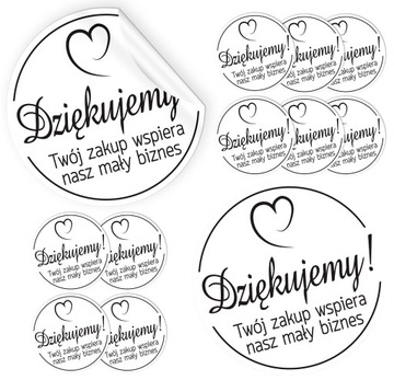 Naklejki Etykiety dziękujemy za zakupy 48x