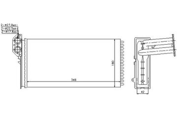 RADIÁTOR (345X181X42) MERCEDES SPRINTER 2-T (90