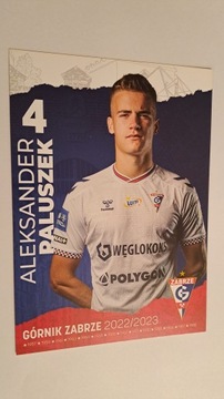 ALEKSANDER PALUSZEK - GÓRNIK ZABRZE 2022/2023 KARTA AUTOGRAFOWA - ZDJĘCIE