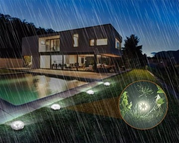 4x САДОВЫХ ФОНАРЯ НА СОЛНЕЧНЫХ УСЛОВИЯХ, ВЪЕЗЖАЕМЫЕ, НАКЛАДНЫЕ, СВЕТОДИОДНЫЕ, СВЕТЯЩИЙСЯ ДИСК