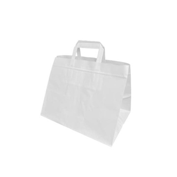 TORBA PAPIEROWA KATERINGOWA CATERING BIAŁA 32X22X25cm (10) RED PLAST