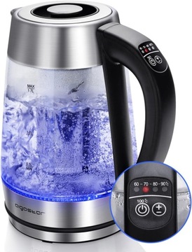 Aigostar Cris - Borokrzemowy szkło elektryczne, 2200 W, 1,7l zmienna temp.