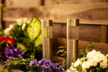 5 светодиодных солнечных садовых ламп с шипом