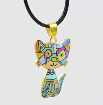 Подвеска CAT, котенок и вощеная веревка