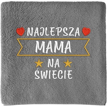 RĘCZNIK PREZENT DZIEŃ MAMY WZORY LOGO HAFT 70X140