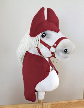 Набір для Hobby Horse A3: флісова попона + навушники - бордо