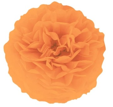 Kula pomarańczowa dekor Pompon bibułowy party 15cm