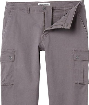 Amazon essentials spodnie eleganckie męskie szary rozmiar 42/30