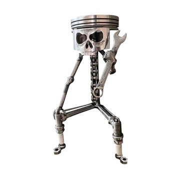 Скульптура Поршень Череп Лицо Творческое Искусство Статуя Готический Скелет Голова