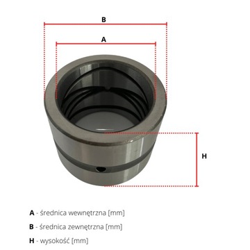 Втулка из закаленной стали HRC 40x50x60 мм