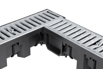 Линейный водоотвод, гаражный водосток, 100 см, оцинкованный