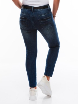 Spodnie damskie jeansowe PLR170 dark jeans 25 OUTLET edoti