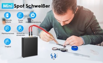 ПОРТАТИВНЫЙ АППАРАТ ДЛЯ ТОЧЕЧНОЙ СВАРКИ 5000 МАч, никелевые листы