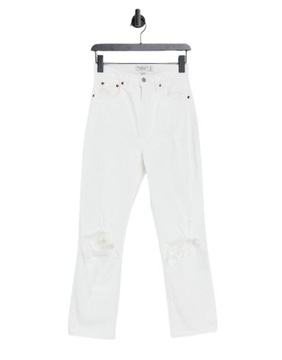 ABERCROMBIE FITCH SPODNIE JEANSOWE BIAŁE 25/28 RRJ