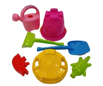 БОЛЬШОЙ НАБОР ПЕСОЧНИЦЫ, ВЕДРО, ЗАМОК, лейка
