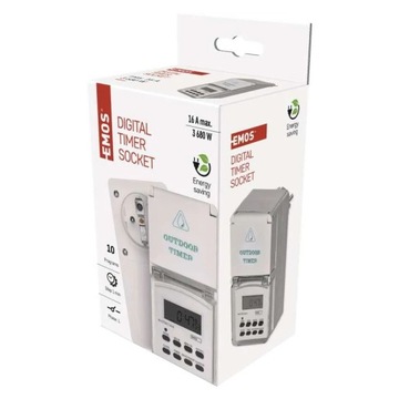 ЦИФРОВОЙ ТАЙМЕР EMOS P5507 IP44 НАРУЖНЫЙ