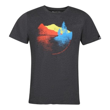 ALPINE PRO Koszulka męska turystyczna bawełniana Bolen ciemnoszary r.3XL