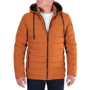 KURTKA MĘSKA ZIMOWA CIEPŁA KARMELOWA HIT ZIMY 4XL