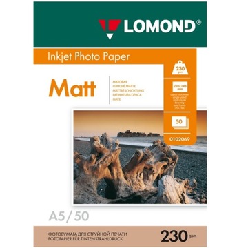 LOMOND PAPIER DO ZDJĘĆ FOTO A5 MATOWY 230g 50szt