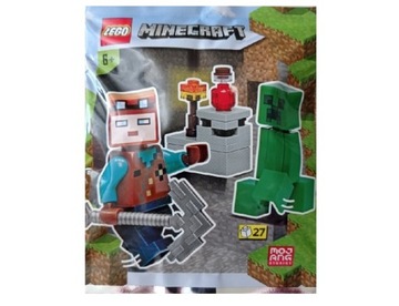 LEGO Minecraft Górnik Creeper Kilof Mikstura