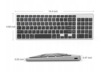 BEZPRZEWODOWA KLAWIATURA BLUETOOTH MAC WINDOWS iOS