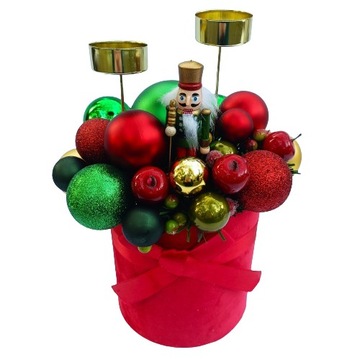 РОЖДЕСТВЕНСКИЙ ВЕНОК НА ДВЕРЬ 40 СМ РОЖДЕСТВЕНСКИЙ БЕЛЫЙ КРАСНЫЙ СЕРЕБРЯНЫЙ