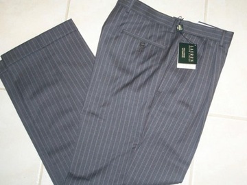 RALPH LAUREN GREY WOOL SUIT PANTS ROZ - 33X30