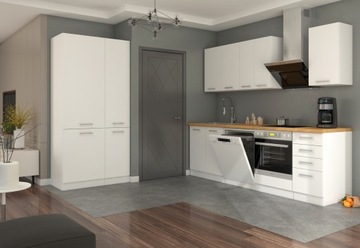 Meble kuchenne zestaw EKO WHITE BIAŁY kuchnia szafki 300cm