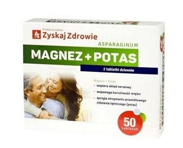 ASPARAGINUM MAGNEZ + POTAS 50 tabl Zyskaj Zdrowie