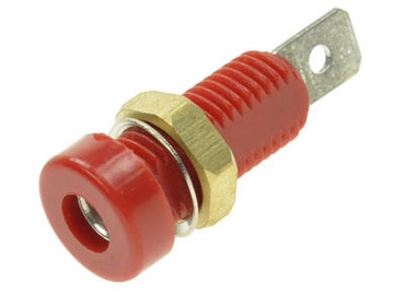 Gniazdo bananowe 4mm 24.244.1 czerwone