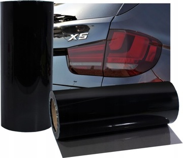 FOLIA DO PRZYCIEMNIANIA LAMP PRZYCIEMNIAJĄCA DO REFLEKTORÓW CZARNY POŁYSK