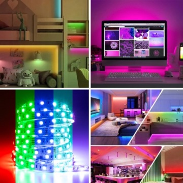 Светодиодная лента ЦВЕТНАЯ RGB + ХОЛОДНАЯ SMD 5050 12В 5М