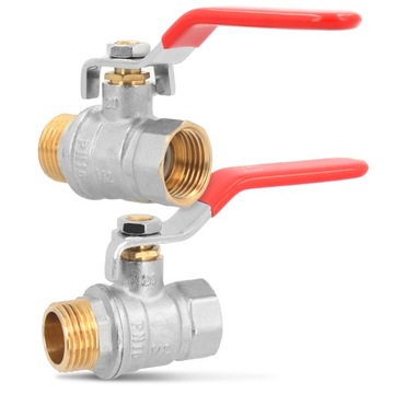 ШАРОВОЙ КРАН 1/2 GWxGZ НИППЕЛЬ ЗАПОРНЫЙ ДЛЯ СОЕДИНЕНИЙ ВОДЯНЫХ ТРУБ GLOKE ЛАТУНЬ