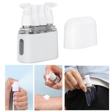 4 флакона-распылителя для макияжа, лосьон емкостью 50 мл с многоразовым насосом дорожного размера, светло-серый