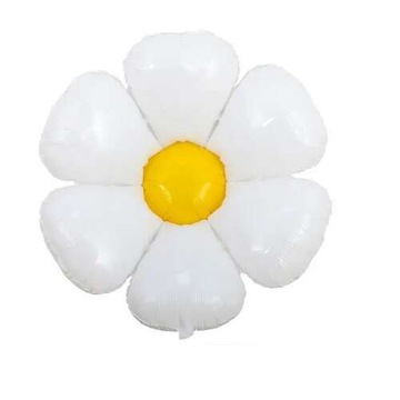 Balon foliowy stokrotka biała 100cm