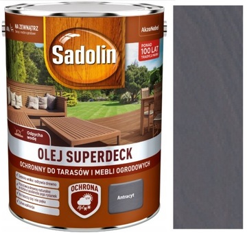SADOLIN OLEJ SUPERDECK DO TARASÓW 5L ANTRACYT