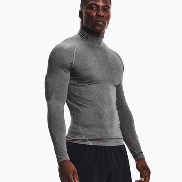 Longsleeve treningowy męski Under Armour Ua Hg Armour Comp Mock szary XL