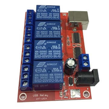 4 Channel USB Relay Module 5V with Power Indicator Light for MCU Control