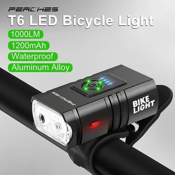 LAMPKA ROWEROWA PRZÓD TYŁ ZESTAW DO ROWERU LED USB
