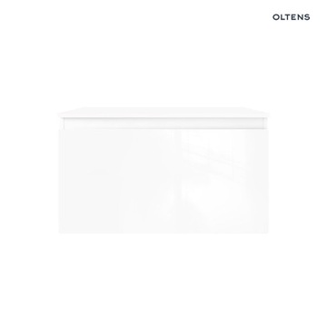 Шкаф Oltens Vernal 80 см, подвесной под умывальник, белый глянцевый 60014000