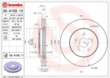 Диски BREMBO, Колодки P+T - LEXUS RX 3219/288мм