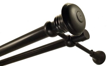 Karnisz metalowy fi 25+19 podwójny 100cm bez żabek