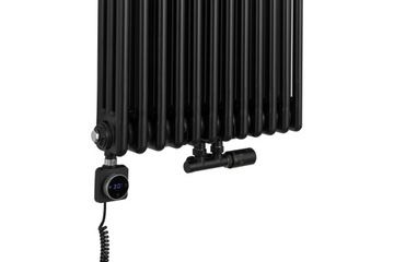 Grzejnik dekoracyjny pionowy żeberkowy stal CL3E 1800x560 D50 czarny loft