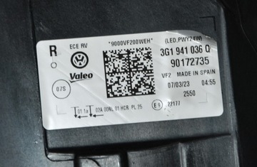 3G1941036Q VW PASSAT B8 FACELIFT SVĚTLO PRAVÝ PŘEDNÍ LED